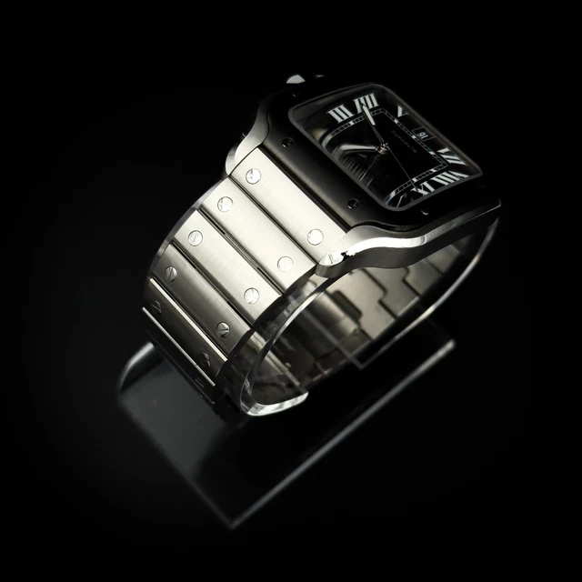 Montre Cartier Santos de Cartier 39,8 mm, cadran gris, bracelet en acier, 2025 (WSSA0037) – Image 14