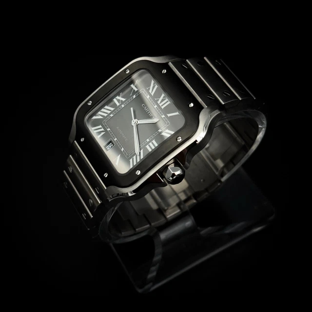 Montre Cartier Santos de Cartier 39,8 mm, cadran gris, bracelet en acier, 2025 (WSSA0037) – Image 10