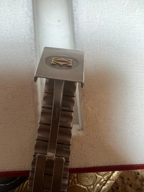 Montre homme Cartier Santos Bbc8346 authentique, bicolore, acier inoxydable, or 18 carats – Image 4