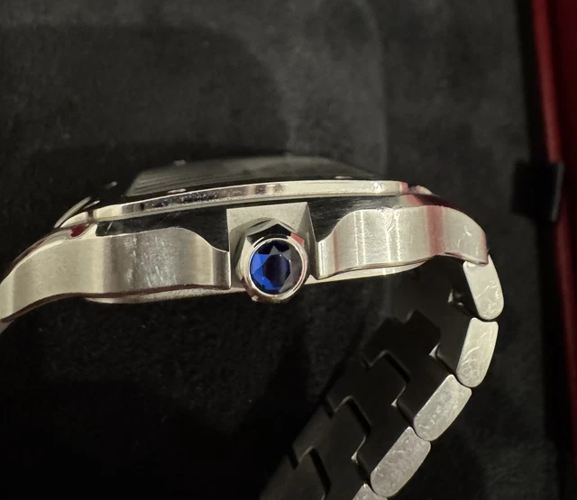Montre Cartier Santos de Cartier Medium en acier inoxydable WSSA0029, coffret et papiers – Image 16