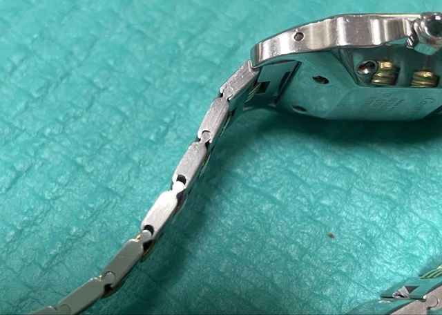 Montre-bracelet automatique Cartier Santos Godron rare de 1980 d'occasion – Image 6