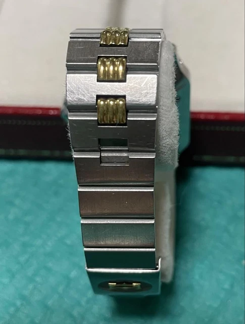 Montre-bracelet automatique Cartier Santos Godron rare de 1980 d'occasion – Image 5