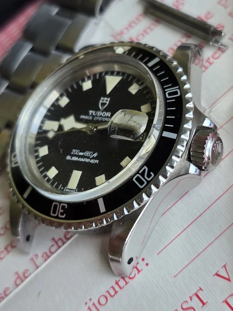 Tudor Rolex Submariner 9411 Vintage Snowflake Diver, coffret complet, papiers, 1976 – Image 7